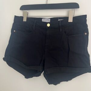 Frame Denim Women's Black Jean Shorts